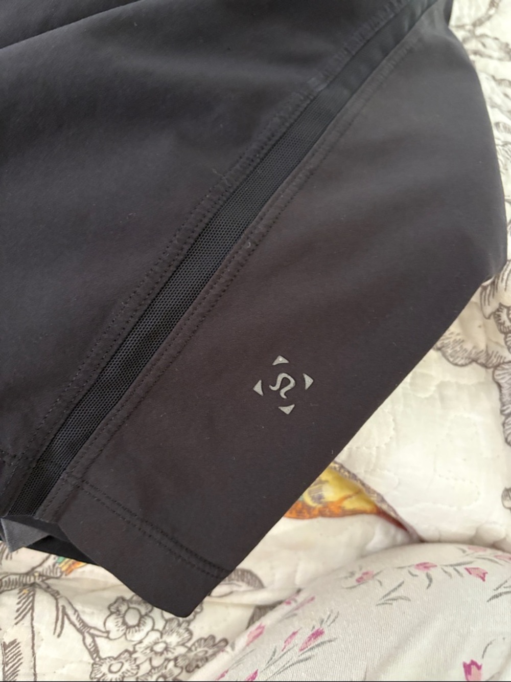 Men's Lululemon Black Athletic shorts with Reflective Logo